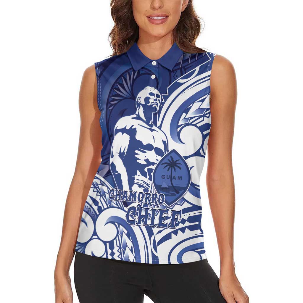 Guam Chief Kepuha Women Sleeveless Polo Shirt Chamorro Pride