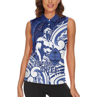 Guam Chief Kepuha Women Sleeveless Polo Shirt Chamorro Pride