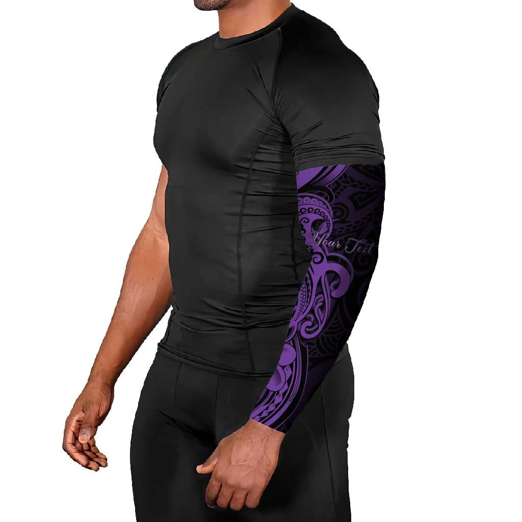 Personalised Lupus Warrior Arm Sleeves Never Give Up Polynesian Style