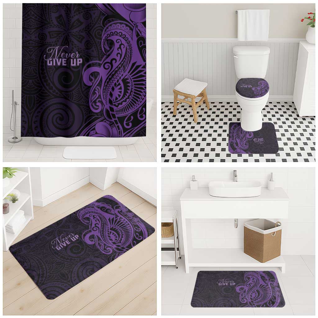 Lupus Warrior Bathroom Set Never Give Up Polynesian Style