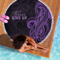 Lupus Warrior Beach Blanket Never Give Up Polynesian Style