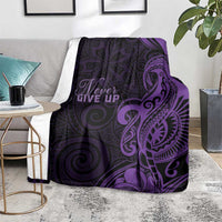 Lupus Warrior Blanket Never Give Up Polynesian Style