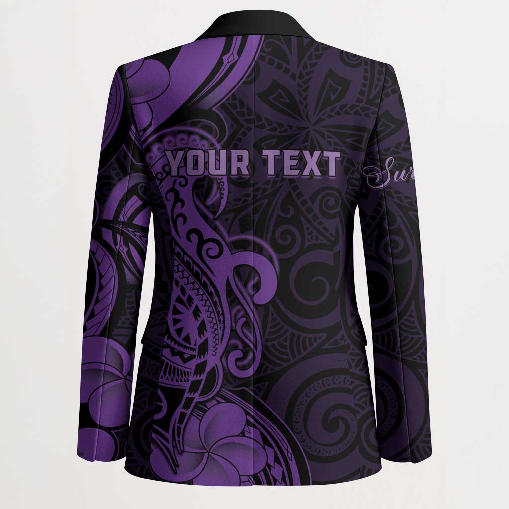 Personalised Lupus Warrior Blazer Never Give Up Polynesian Style