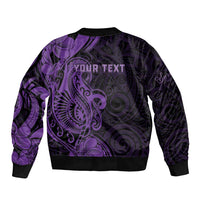 Personalised Lupus Warrior Bomber Jacket Never Give Up Polynesian Style