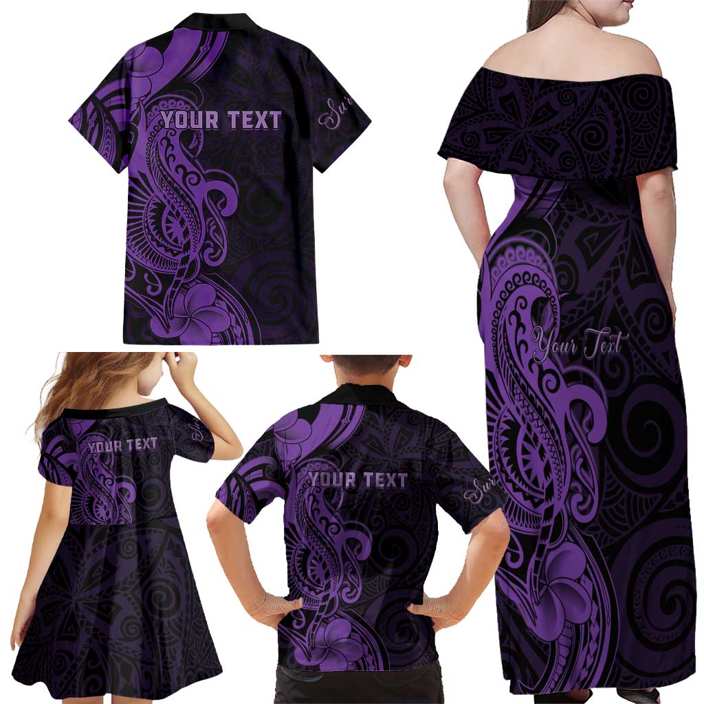 Personalised Lupus Warrior Family Matching Off Shoulder Maxi Dress and Hawaiian Shirt Never Give Up Polynesian Style