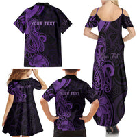 Personalised Lupus Warrior Family Matching Summer Maxi Dress and Hawaiian Shirt Never Give Up Polynesian Style