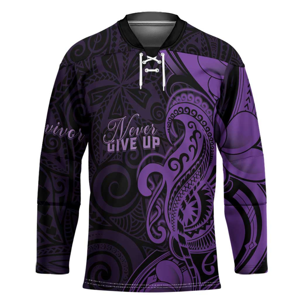Personalised Lupus Warrior Hockey Jersey Never Give Up Polynesian Style