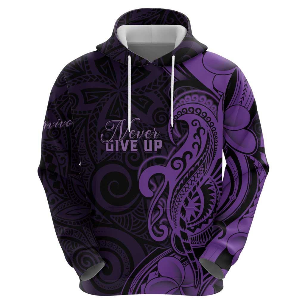 Personalised Lupus Warrior Hoodie Never Give Up Polynesian Style