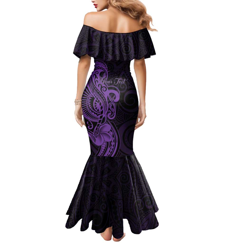 Personalised Lupus Warrior Mermaid Dress Never Give Up Polynesian Style