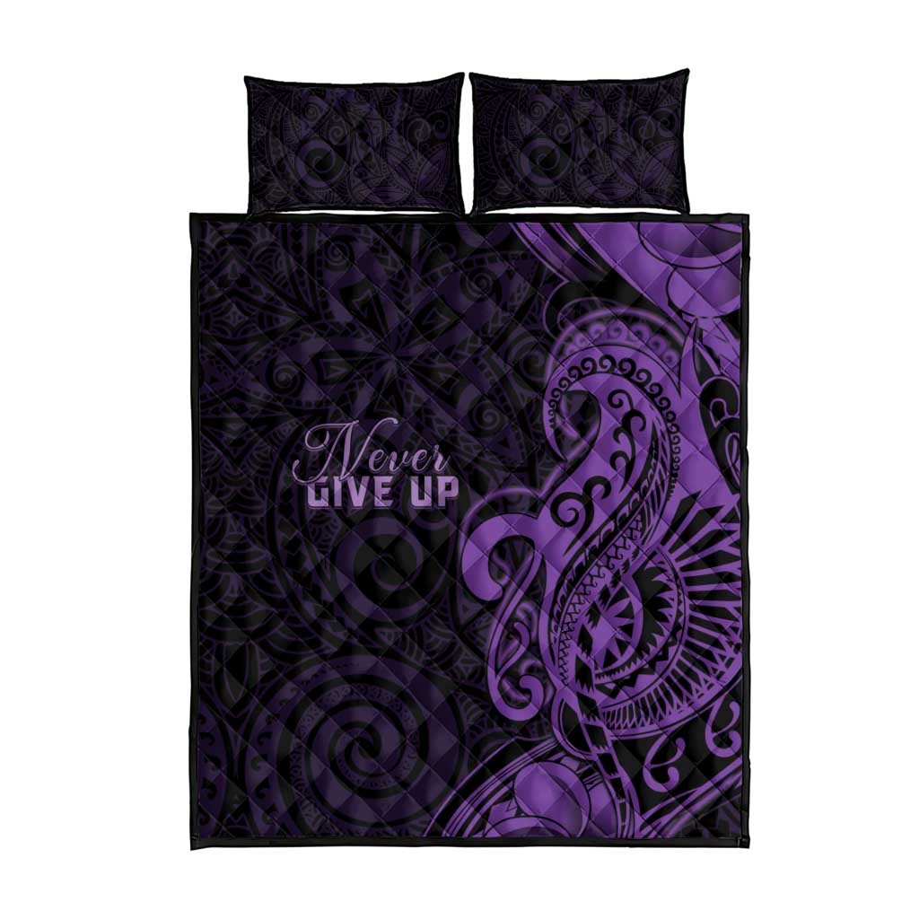 Lupus Warrior Quilt Bed Set Never Give Up Polynesian Style