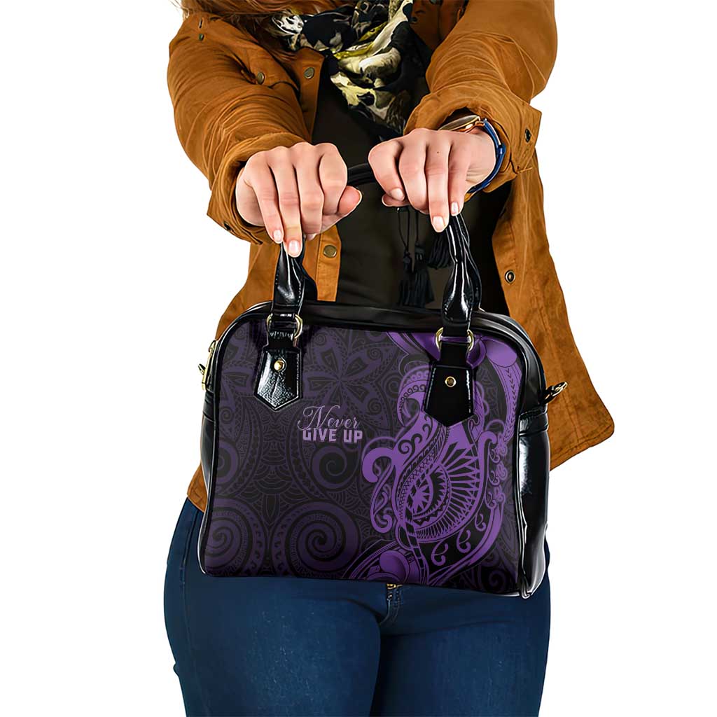 Lupus Warrior Shoulder Handbag Never Give Up Polynesian Style