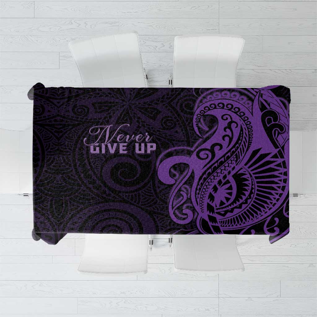 Lupus Warrior Tablecloth Never Give Up Polynesian Style