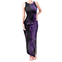 Personalised Lupus Warrior Tank Maxi Dress Never Give Up Polynesian Style