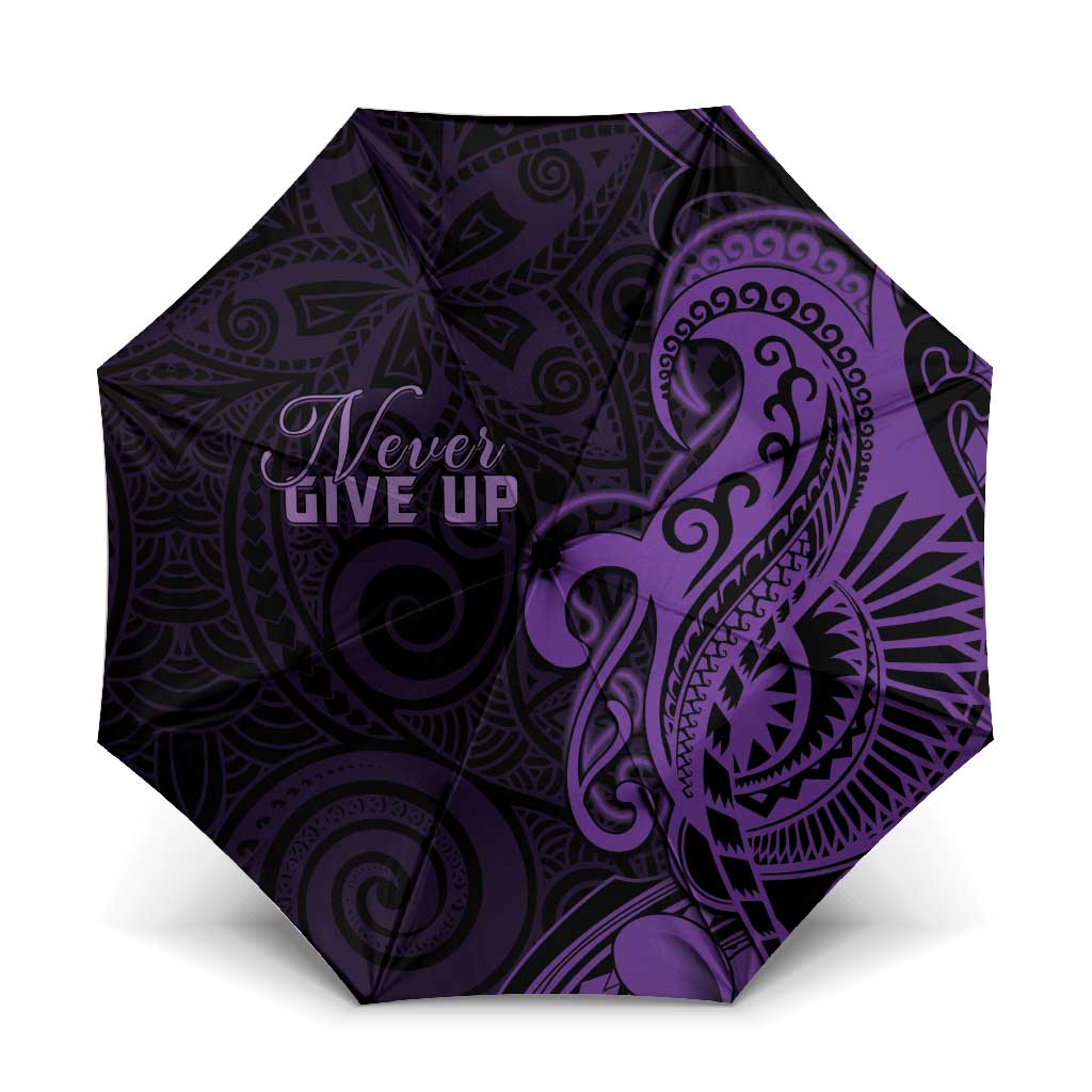 Lupus Warrior Umbrella Never Give Up Polynesian Style
