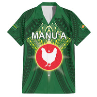 Personalized American Samoa Manu'a Cession Day Family Matching Tank Maxi Dress and Hawaiian Shirt With Polynesian Pattern LT05 Dad's Shirt - Short Sleeve Green - Polynesian Pride