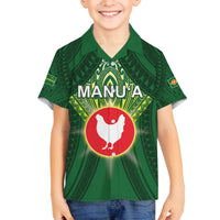 Personalized American Samoa Manu'a Cession Day Family Matching Tank Maxi Dress and Hawaiian Shirt With Polynesian Pattern LT05 Son's Shirt Green - Polynesian Pride