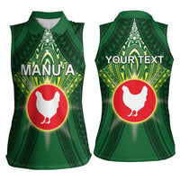 Personalized American Samoa Manu'a Cession Day Women Sleeveless Polo Shirt With Polynesian Pattern