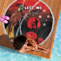 Papua New Guinea Remembrance Day Beach Blanket Lest We Forget