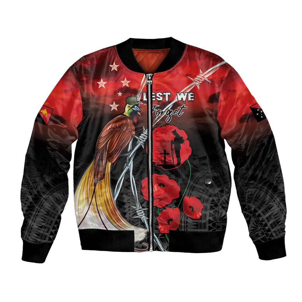 Papua New Guinea Remembrance Day Bomber Jacket Lest We Forget