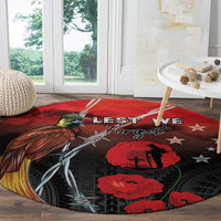 Papua New Guinea Remembrance Day Round Carpet Lest We Forget