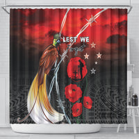 Papua New Guinea Remembrance Day Shower Curtain Lest We Forget