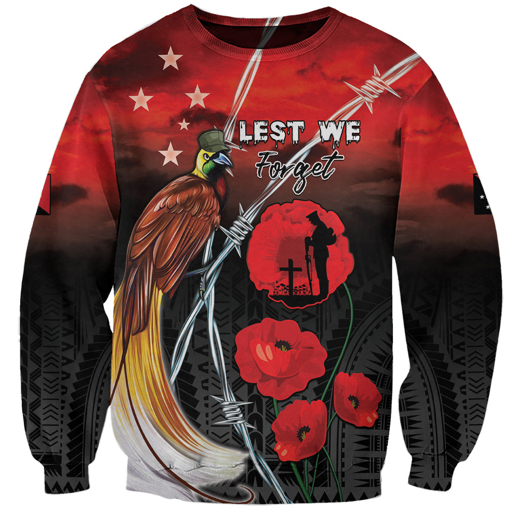 Papua New Guinea Remembrance Day Sweatshirt Lest We Forget