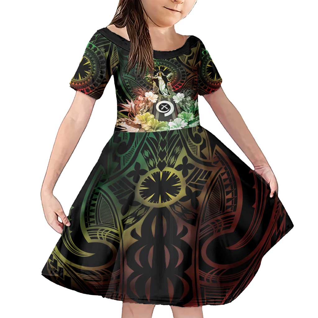 Vanuatu Happy Assumption Day Family Matching Short Sleeve Bodycon Dress and Hawaiian Shirt
