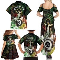 Vanuatu Happy Assumption Day Family Matching Summer Maxi Dress and Hawaiian Shirt