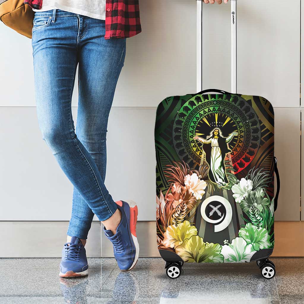 Vanuatu Happy Assumption Day Luggage Cover LT05 - Polynesian Pride