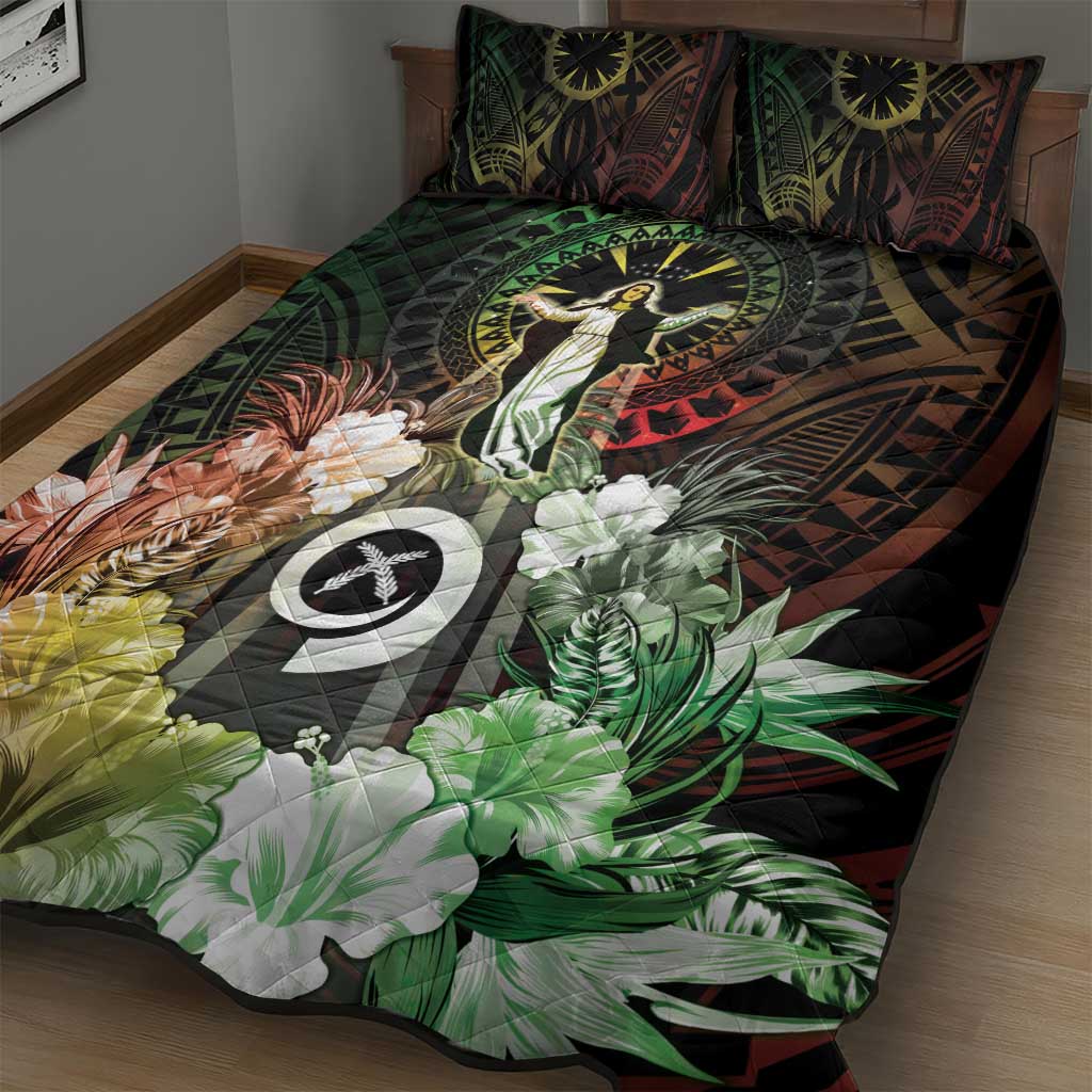 Vanuatu Happy Assumption Day Quilt Bed Set LT05 - Polynesian Pride