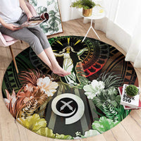 Vanuatu Happy Assumption Day Round Carpet LT05 - Polynesian Pride