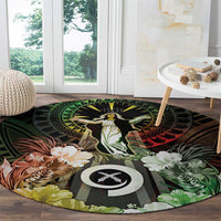 Vanuatu Happy Assumption Day Round Carpet LT05 - Polynesian Pride
