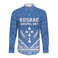 Personalised Kosrae State Gospel Day Long Sleeve Button Shirt Simple Style