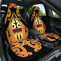 New Zealand Te Tairawhiti Car Seat Cover Maori Koru Pattern LT05 One Size Orange - Polynesian Pride