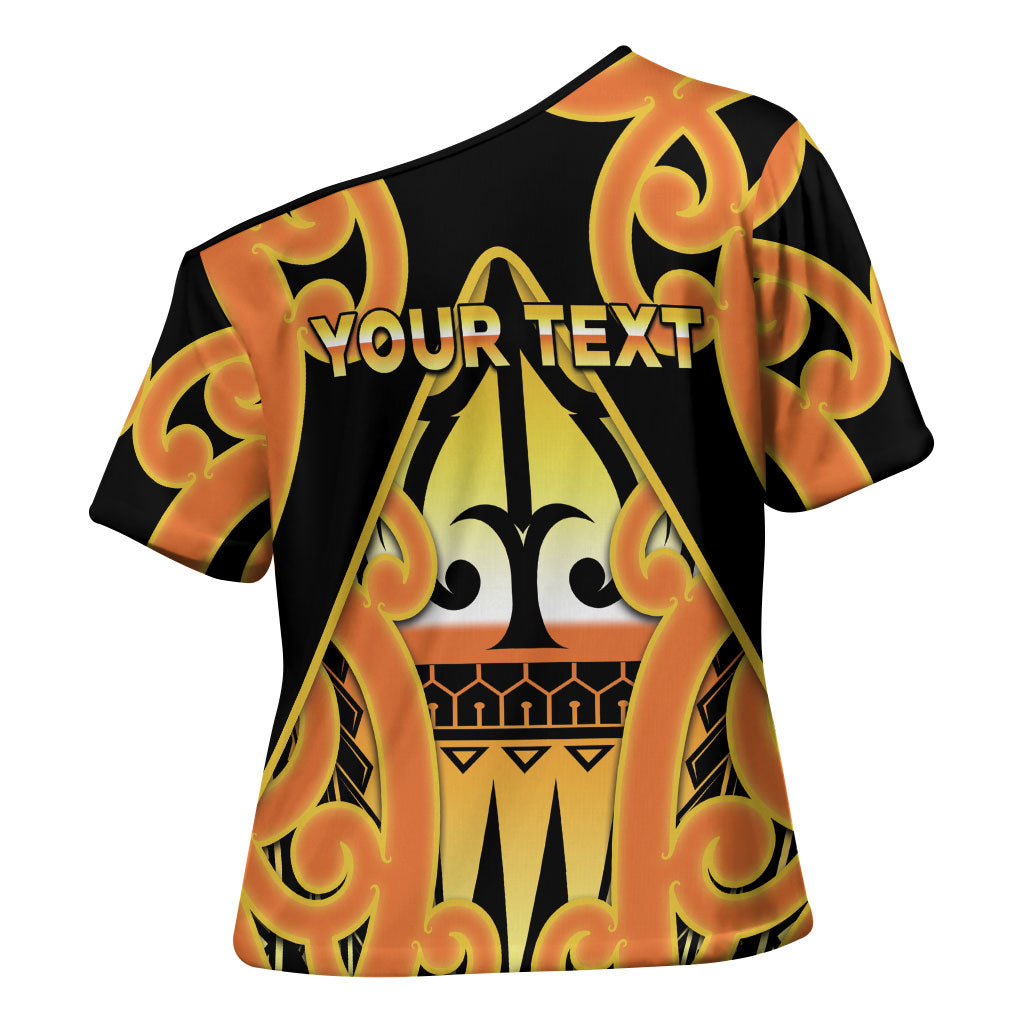 Personalised New Zealand Te Tairawhiti Cross Shoulder Shirt Maori Koru Pattern LT05 - Polynesian Pride