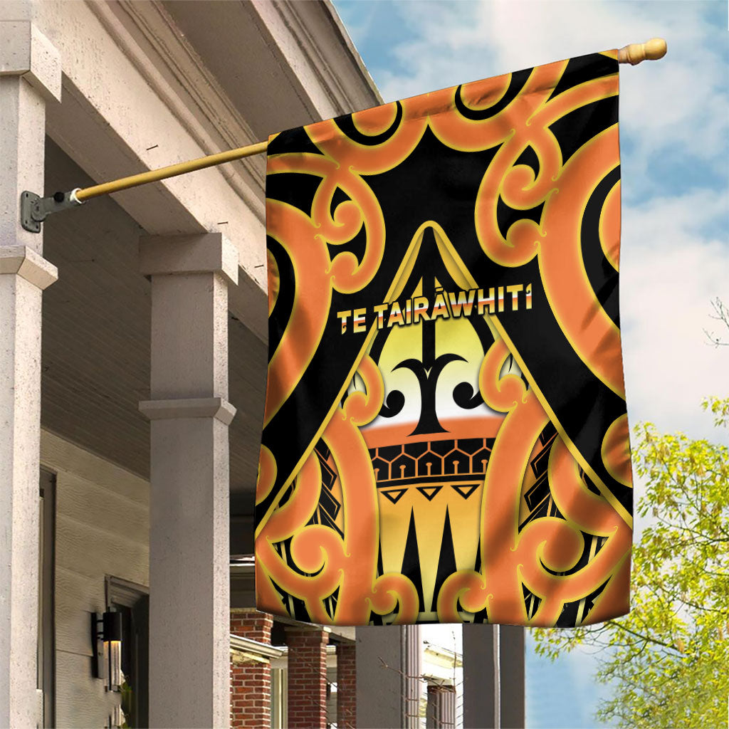 New Zealand Te Tairawhiti Garden Flag Maori Koru Pattern LT05 House Flag Orange - Polynesian Pride