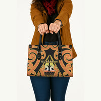New Zealand Te Tairawhiti Leather Bag Maori Koru Pattern LT05 - Polynesian Pride