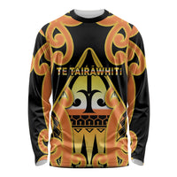 Personalised New Zealand Te Tairawhiti Long Sleeve Shirt Maori Koru Pattern LT05 Unisex Orange - Polynesian Pride