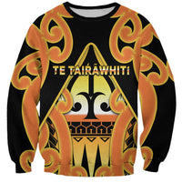 Personalised New Zealand Te Tairawhiti Sweatshirt Maori Koru Pattern LT05 Unisex Orange - Polynesian Pride