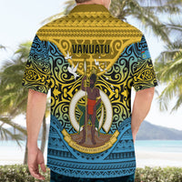 Vanuatu Sanma Province Hawaiian Shirt Coat Of Arms And Namele Fern Polynesian Pattern LT05 - Polynesian Pride