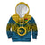 Vanuatu Sanma Province Kid Hoodie Coat Of Arms And Namele Fern Polynesian Pattern LT05 Hoodie Yellow - Polynesian Pride