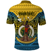 Personalized Vanuatu Sanma Province Polo Shirt Coat Of Arms And Namele Fern Polynesian Pattern LT05 - Polynesian Pride