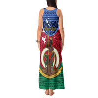 Personalized Vanuatu Shefa Province Tank Maxi Dress Coat Of Arms And Namele Fern Polynesian Pattern LT05 - Polynesian Pride
