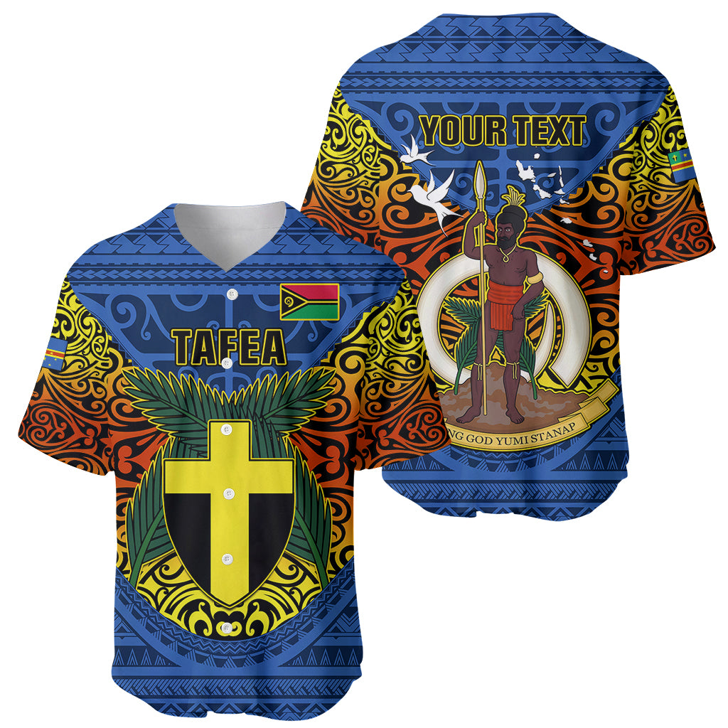 Personalized Vanuatu Tafea Province Baseball Jersey Coat Of Arms And Namele Fern Polynesian Pattern LT05 - Polynesian Pride