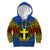 Personalized Vanuatu Tafea Province Kid Hoodie Coat Of Arms And Namele Fern Polynesian Pattern LT05 Hoodie Blue - Polynesian Pride