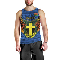 Personalized Vanuatu Tafea Province Men Tank Top Coat Of Arms And Namele Fern Polynesian Pattern LT05 - Polynesian Pride