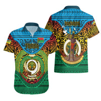 Vanuatu Torba Province Hawaiian Shirt Vanuatuan Coat Of Arms Polynesian Pattern LT05 - Polynesian Pride