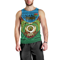 Personalized Vanuatu Torba Province Men Tank Top Vanuatuan Coat Of Arms Polynesian Pattern LT05 - Polynesian Pride