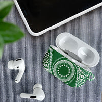Cook Islands Gospel Day AirPods Case Green Tribal Curves