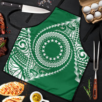 Cook Islands Gospel Day Apron Green Tribal Curves